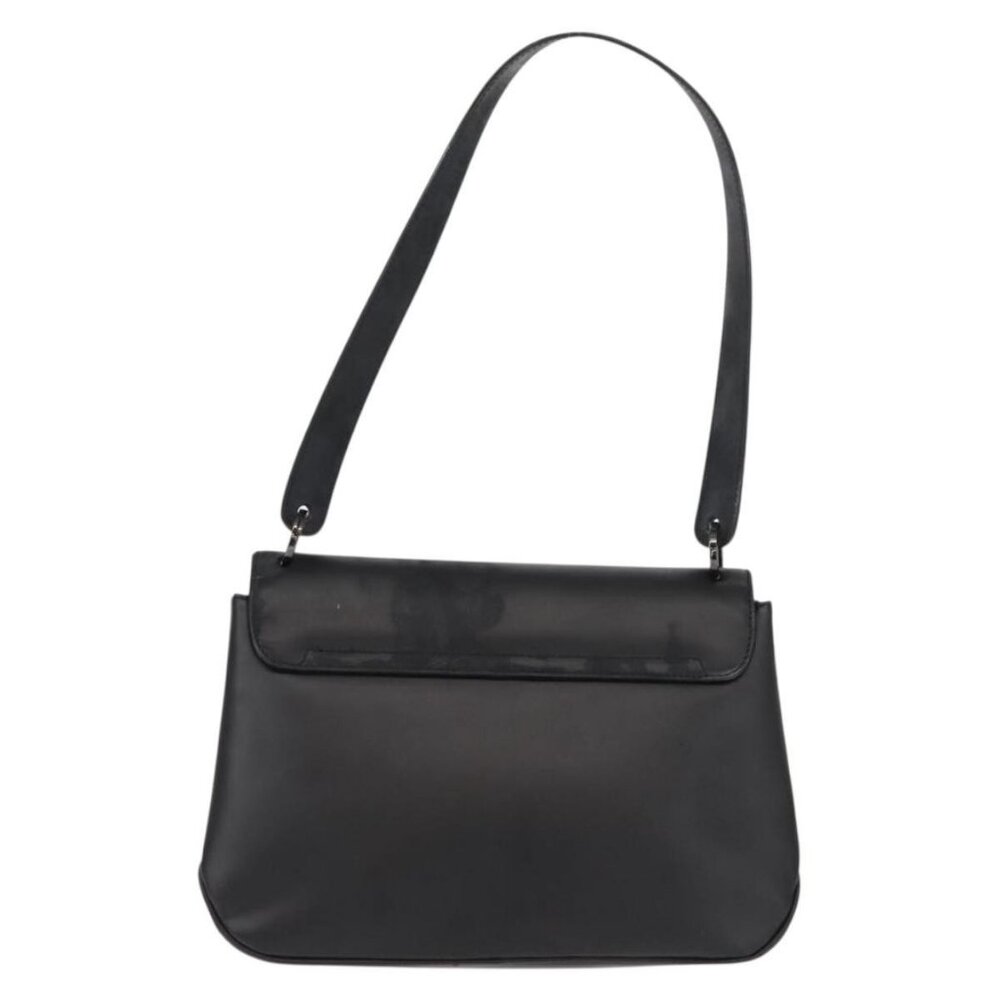 Salvatore Ferragamo Vala Shoulder Bag Leather Black Silver Auth gh1115 - Picture 3 of 16
